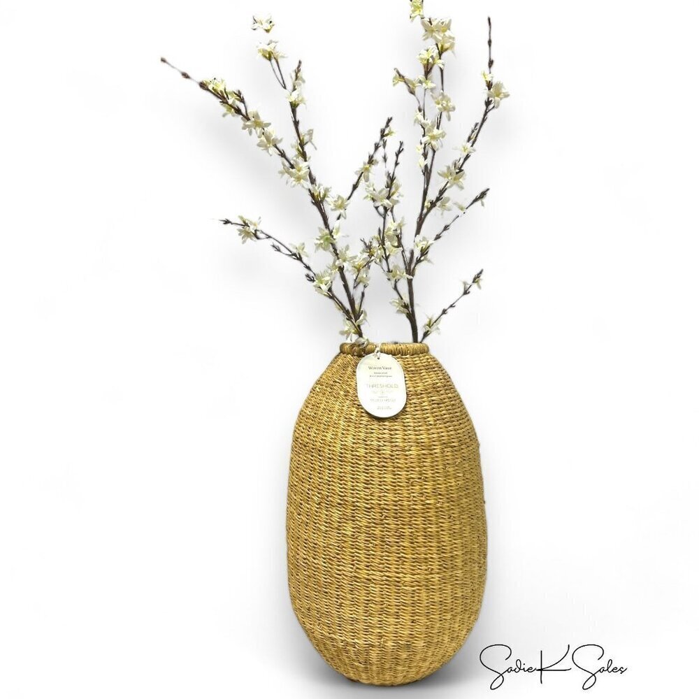 Threshold Studio McGee 16" Elephant Grass Woven Floor Vase Natural - Target - Picture 4 of 6